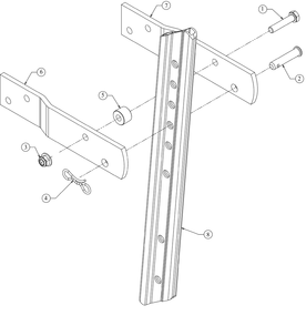 Depth Bar Diagram and Parts List for FT24 (21B34M8710)(2019) Cub Cadet Tiller